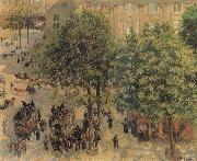 Camille Pissarro Place du Theatre Francais in Paris oil on canvas